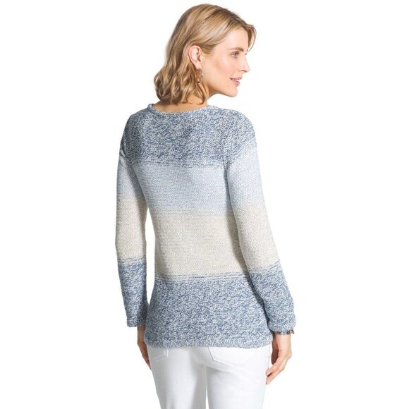 Chico's Space-Dye Jewel‎ Pullover Sweater Women's Size L - Picture 2 of 9